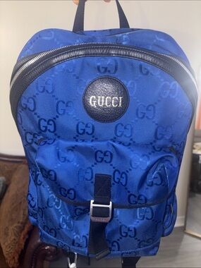 Gucci Off the Grid Monogram Backpack Royal Blue